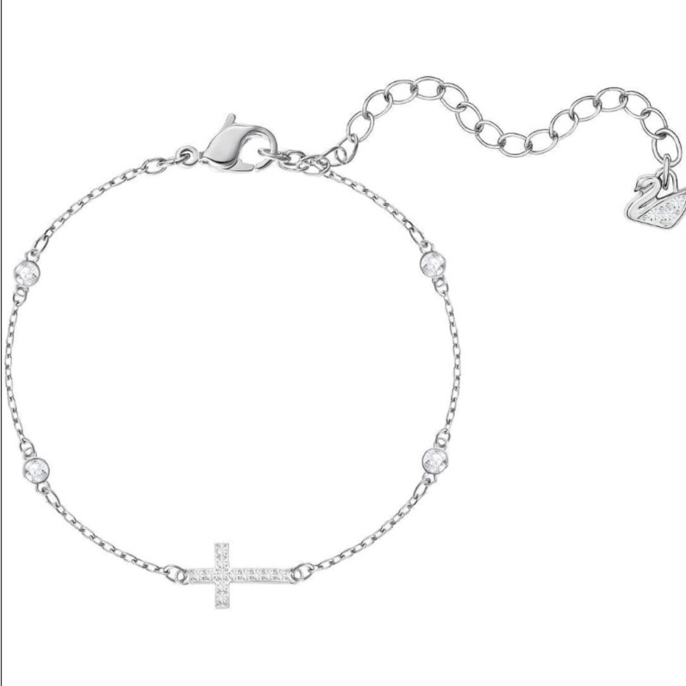 Swarovski “Mini Cross” Bracelet - Silver